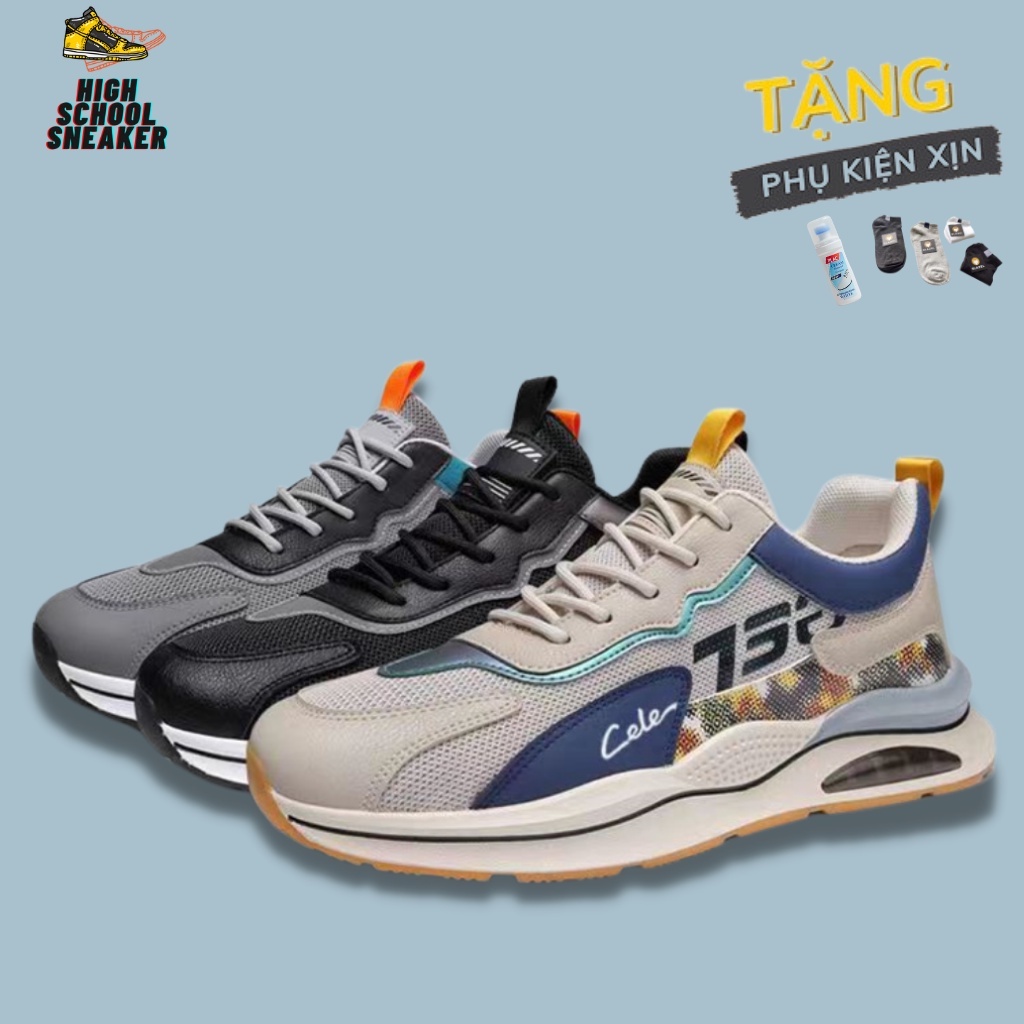 Giày Sneaker Nam [FREESHIP EXTRA PLUS] Giày Nam Thể Thao tăng chiều cao, phối màu cực đỉnh mã Vir