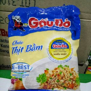 Cháo thịt bằm gấu đỏ