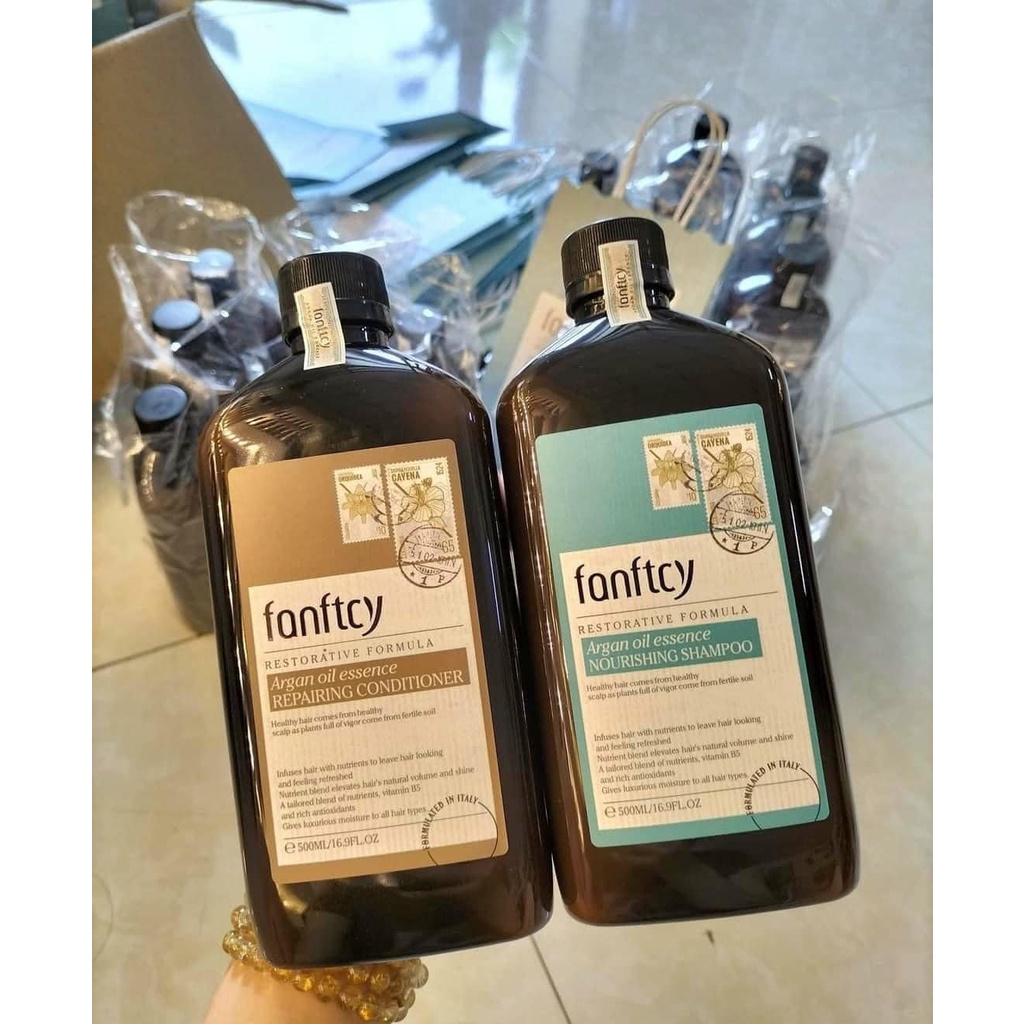 Dầu gội xả Fanftcy 500ml * 2 ngăn rụng tóc dưỡng tóc phục hồi hư tổn hương thơm nước hoa chuyên dụng cho SALON