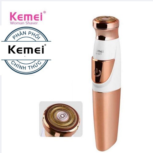 Máy tẩy lông toàn thân không đau thế hệ mới Kemei KM-577 cạo lông mặt không gây kích ứng