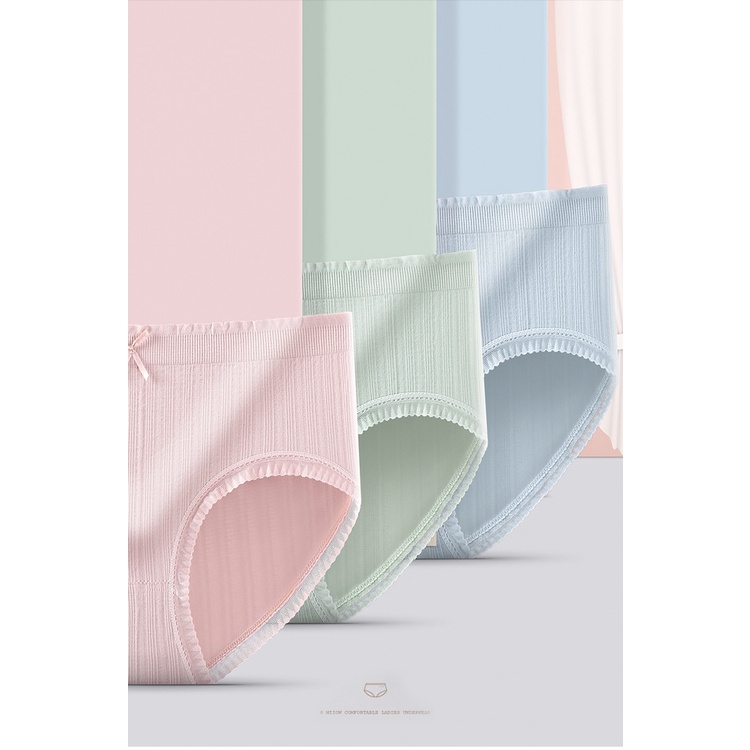 Quần Lót Nữ, quần chíp nữ Cotton vải mềm viền ren, kháng khuẩn thoáng mát, tôn vòng 3 gợi cảm LORITY