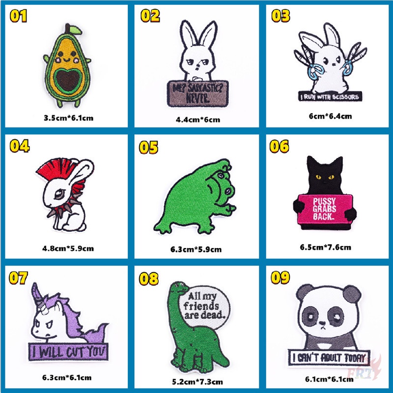 ♚ Miếng Dán Ủi Lên Quần Áo Hình Động Vật ♚ 1 Sticker Ủi Thêu Hình Thú Cưng Đáng Yêu