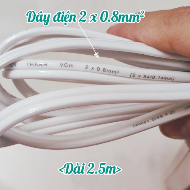 Ổ cắm điện Tiến Thành® dây 2.5m công suất 2000W (Hàng Việt Nam chất lượng cao)