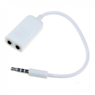 Cáp chia cổng tai nghe 3.5mm từ 1 ra 2 (Trắng)