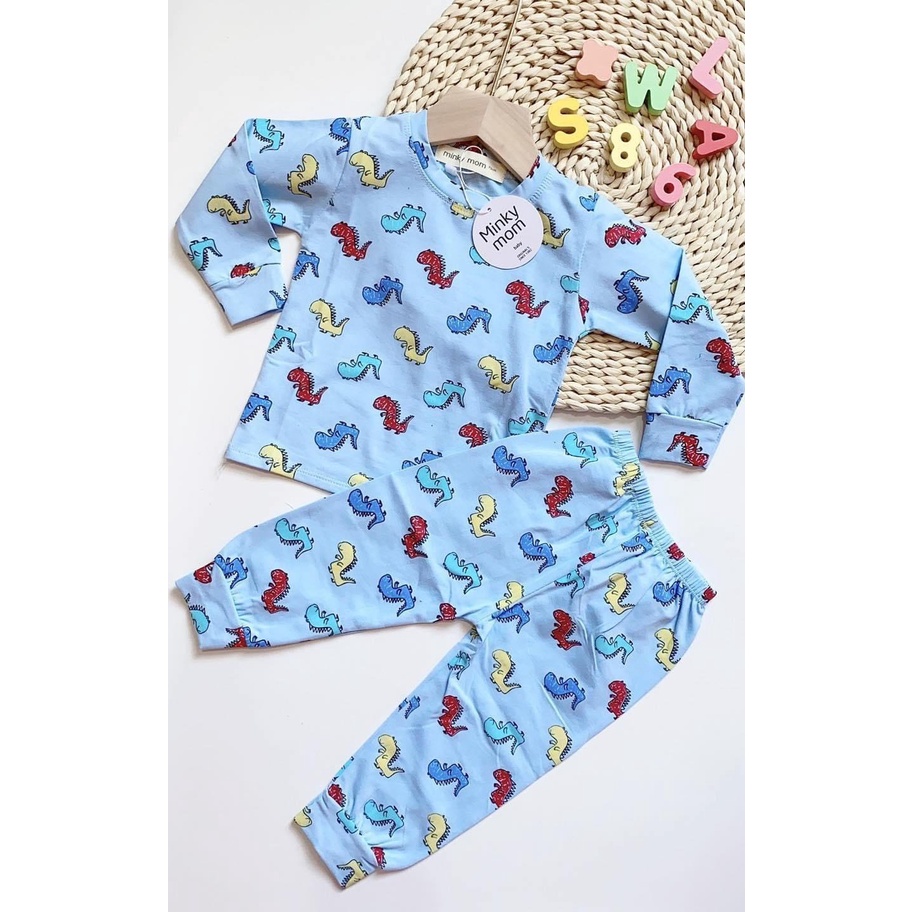 Bộ Thu Đông Cho Bé  Bộ Minky Mom Dài Tay Cho Bé Trai Bé Gái  Chất Cotton MONKEY Cao Cấp Co Giãn Thấm Hút Mồ Hôi Tốt