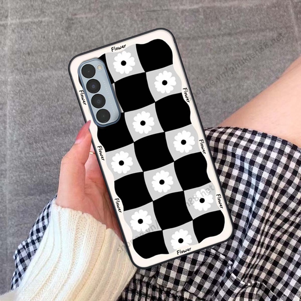 Ốp lưng Oppo Reno4 / Reno4 Pro / Reno 4 ốp điện thoại LineBear, bé tóc xù, hoa siêu đẹp