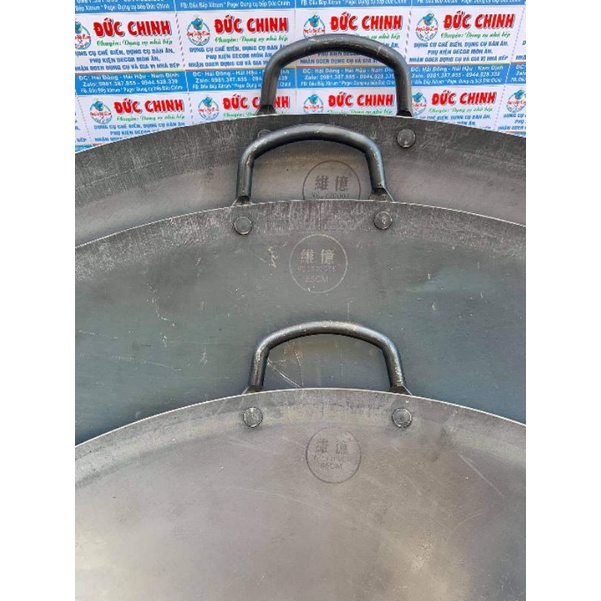 Chảo thép cabon,  chống dính,xào, rán  rang ,2 quai