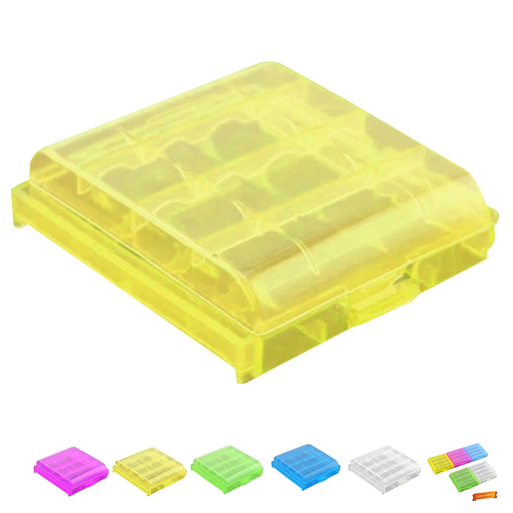 [CHOO] Plastic Battery Case Storage Box AA/AAA Battery Transparent Box Container Organizer Case - Red #6
