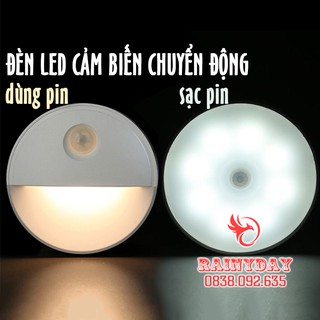 Đèn led cảm ứng cảm biến chuyển động gắn dán tường tủ cầu thang thông minh tự động phát sáng