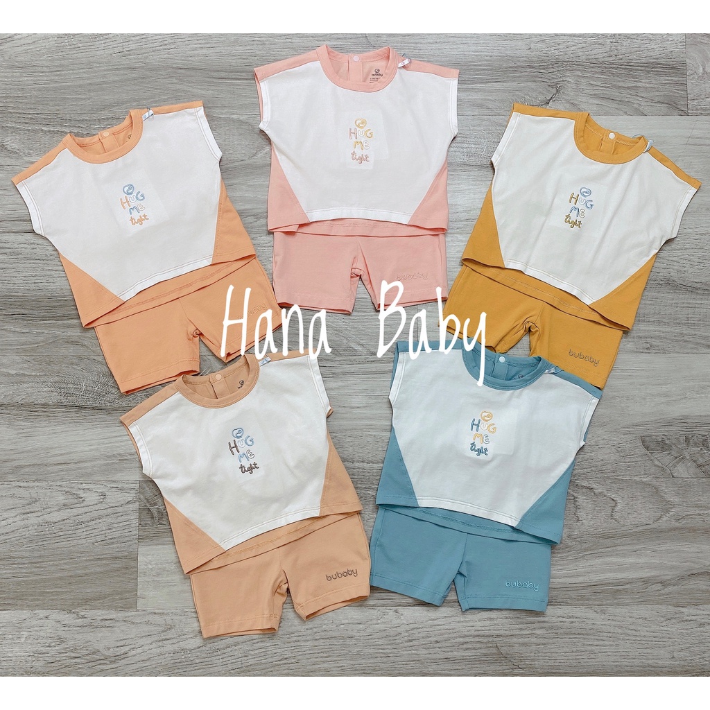 BUBABY - Bộ cài vai cộc tay Ganik Hug Me SP BOC012.02