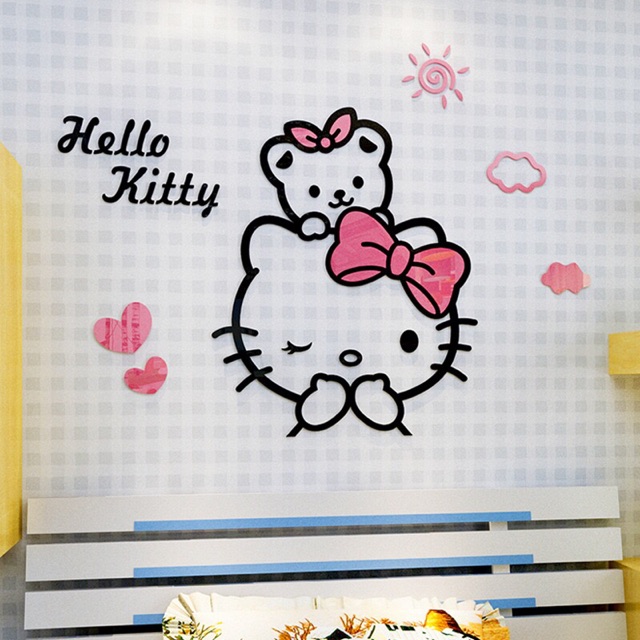 Decal nổi 3D Hello Kitty