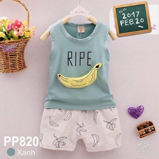 Set đồ cho bé siêu cưng áo thun chuối + quần chuối
