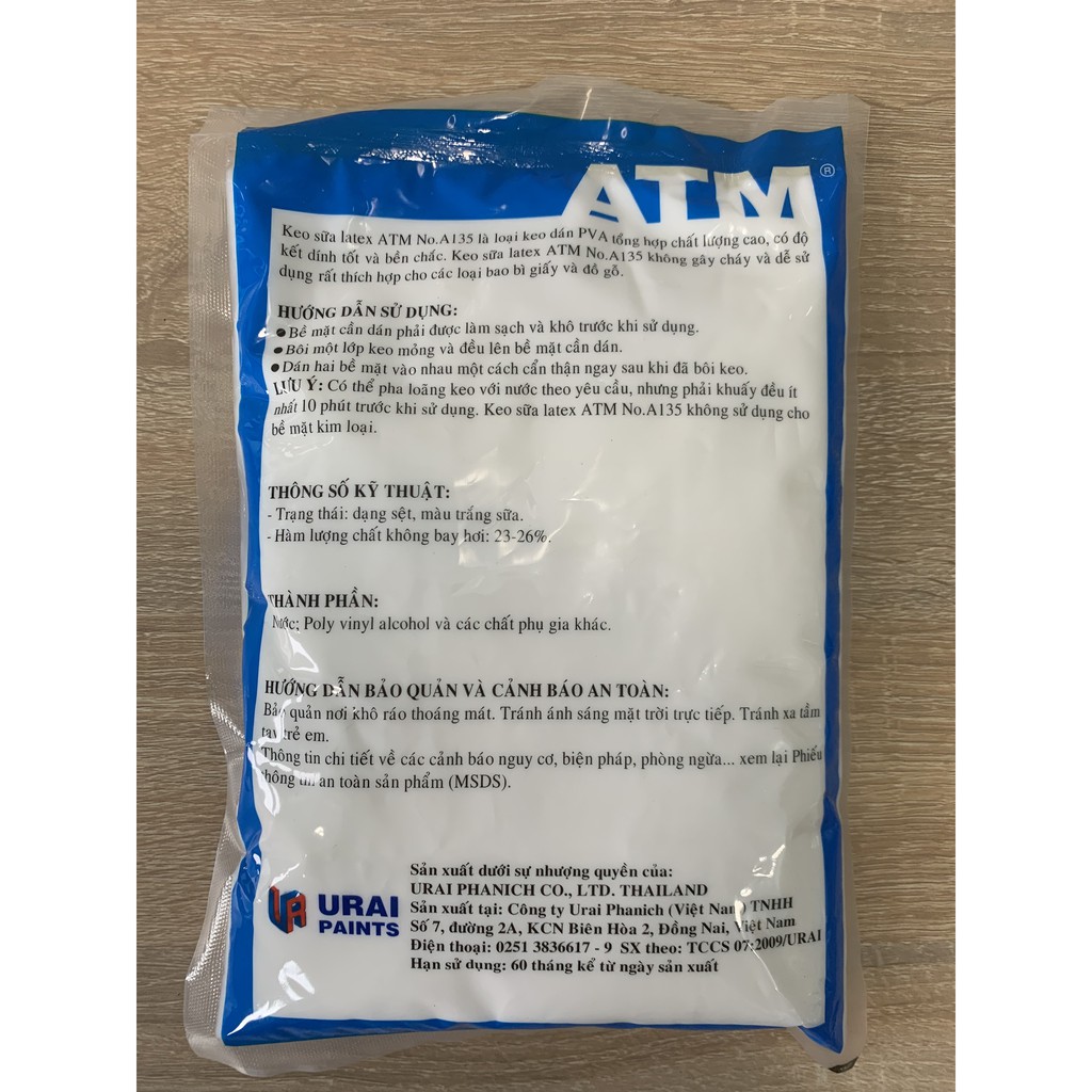 Keo sữa ATM 1KG Nguyên liệu làm slime, Keo sữa ATM dán giấy túi 1Kg cao cấp - Đồ gia dụng Hoàng Kim