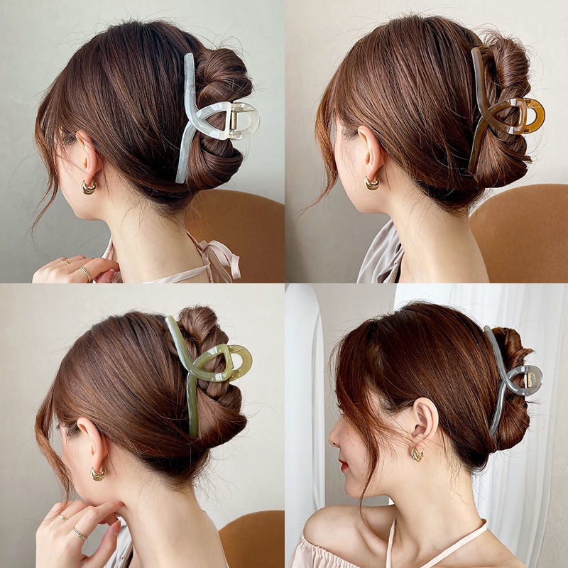 Kẹp tóc càng cua Hàn Quốc nữ đẹp hottrend nhám cỡ size lớn - Cặp búi tóc dễ thương cào 10 răng, 13 răng