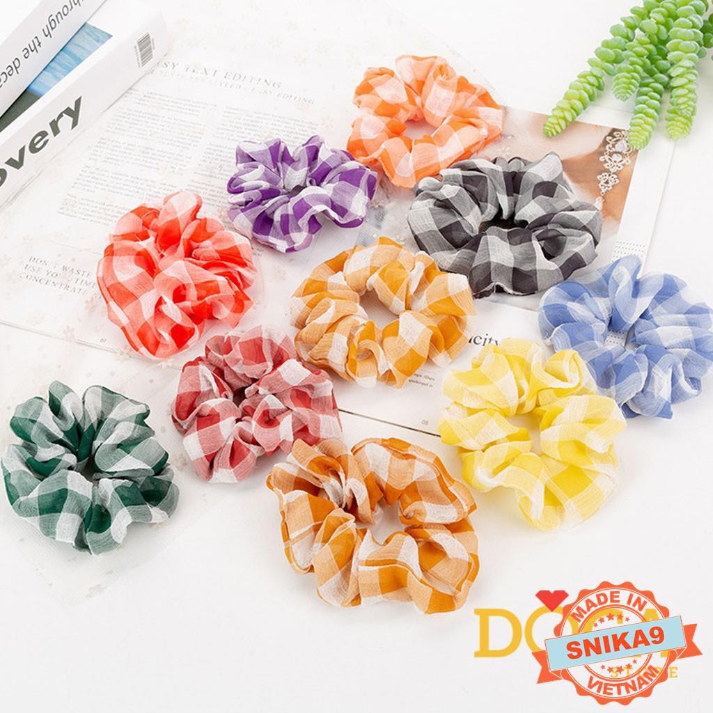 Dây cột buộc tóc vải CARO Scrunchies