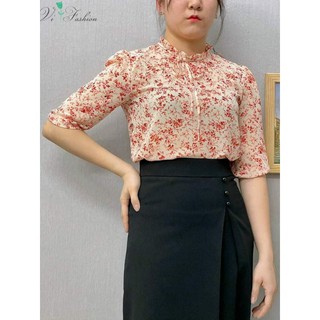 Xả hàng áo sơ mi voan hoa nhí