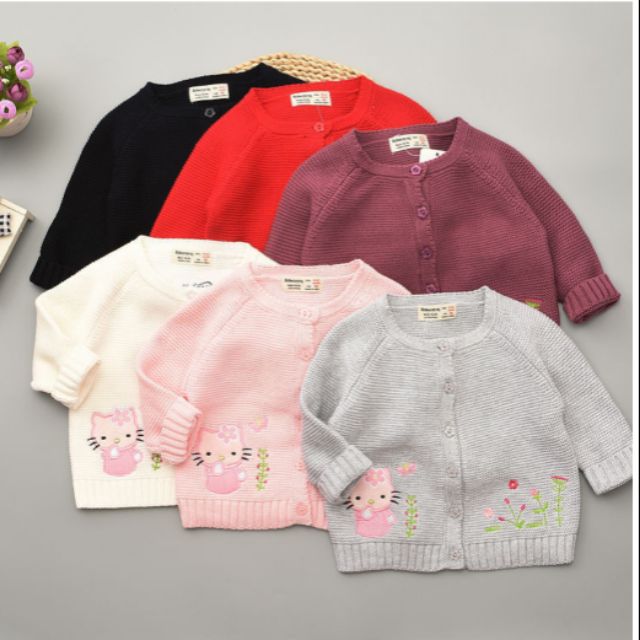 (Combo) áo len cardigan bé gái