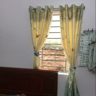Rèm combo đục lỗ sóng ống vừa Cửa rộng 1m cao 2m 7 đã bào gồm phụ kiện