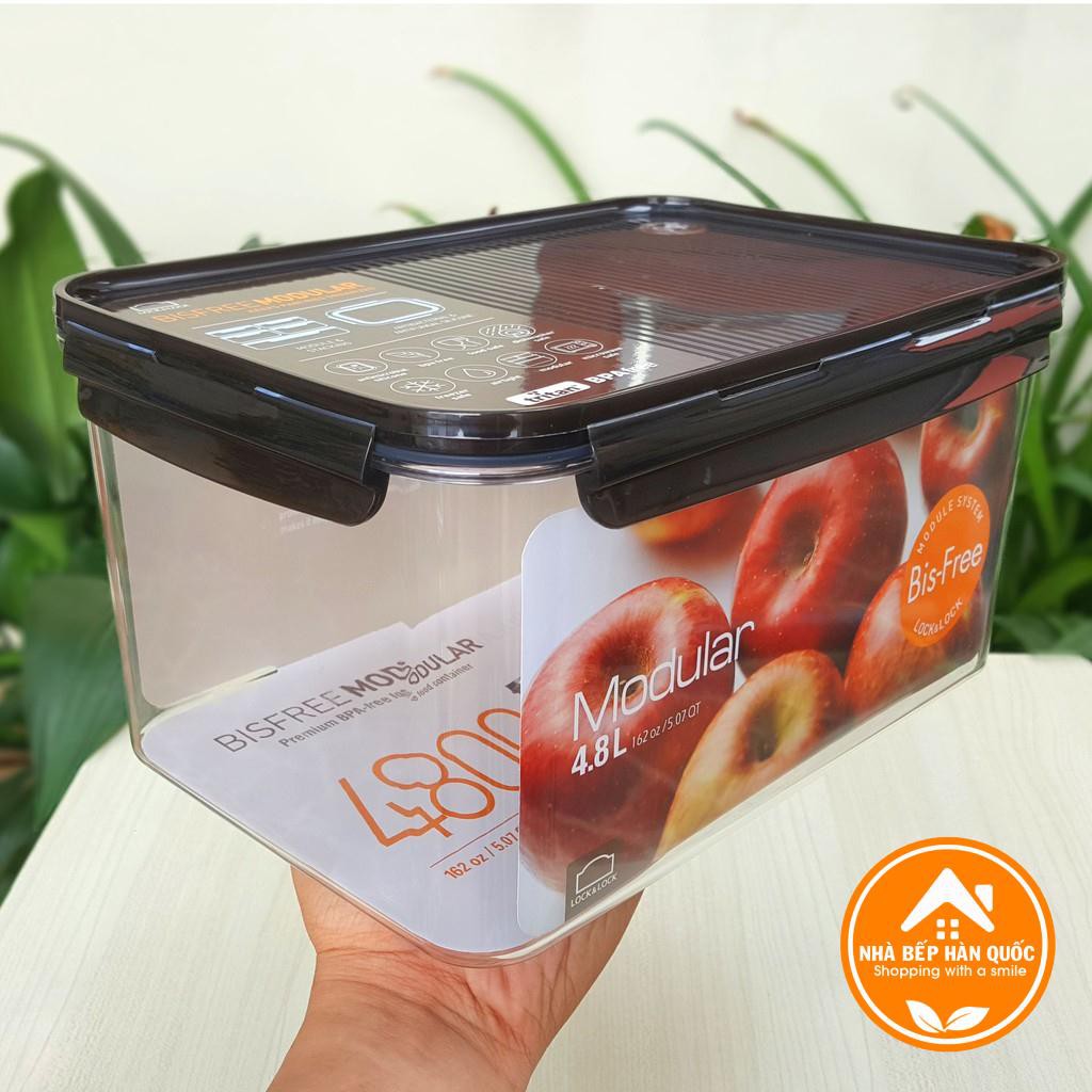 Hộp nhựa đựng thực phẩm, hộp bảo quản thực phẩm Lock and Lock Bisfree Modular - LBF408 4800ml
