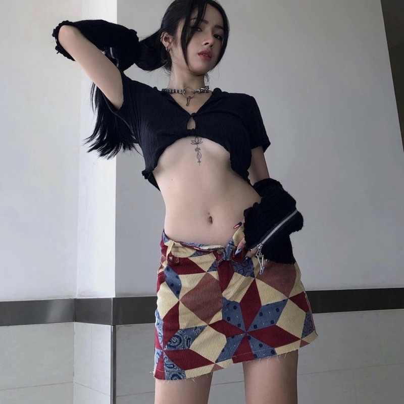 Váy ERRORIST multi ticke skirt