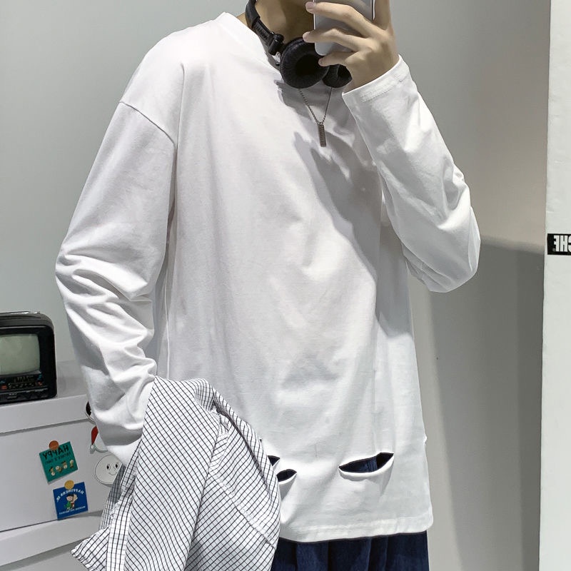 Áo Thun Nam Dài Tay Cổ Tròn Thời Trang Hàn (M-5Xl) | BigBuy360 - bigbuy360.vn