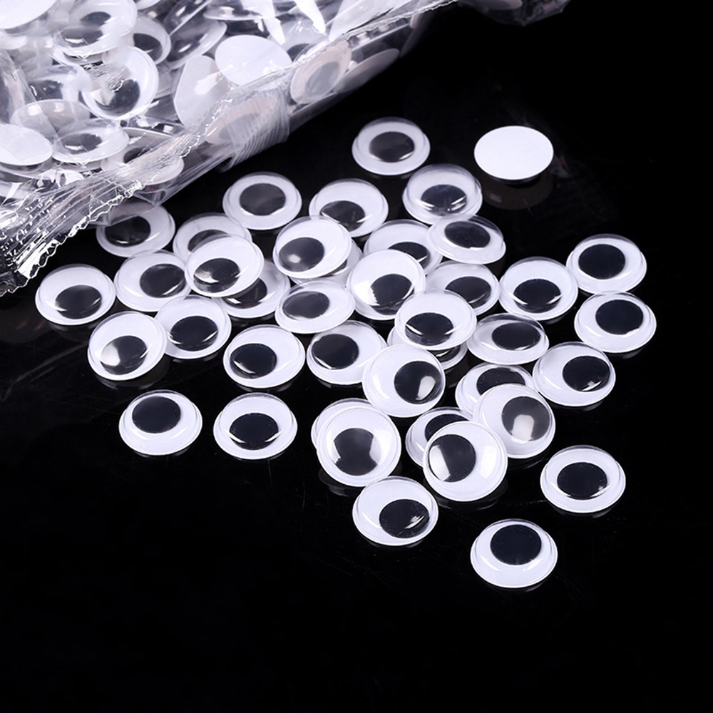 Túi 100 mắt trắng đen bằng nhựa dùng làm thú nhồi bông thủ công DIY