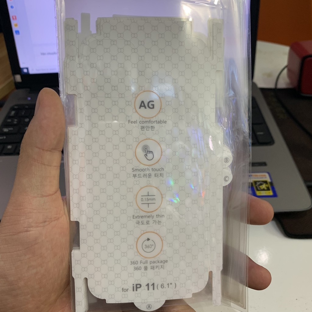 Miếng dán Chống vân tay PPF mặt sau cho 6/6s 6+/6s+ 7/8 7+/8+ X/XS XSMAX/11/11PRO/11PROMAX