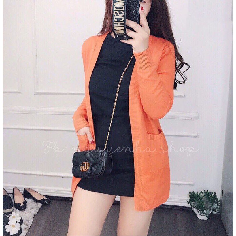 [CÓ SẴN] Áo khoác len Cardigan form dài hàng nhập QC !