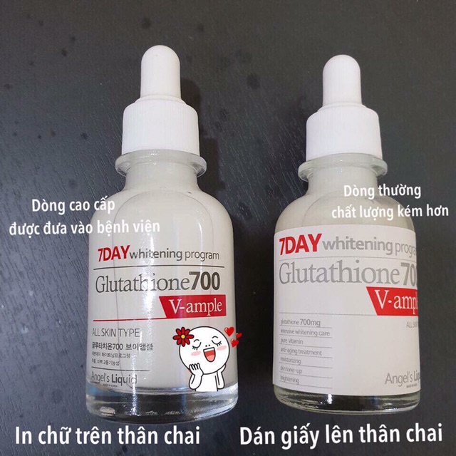 Tinh Chất Angel's Liquid Dưỡng Sáng Da, Mờ Thâm 7 Day Whitening Program Glutathione 700 V Ampoule 30ml