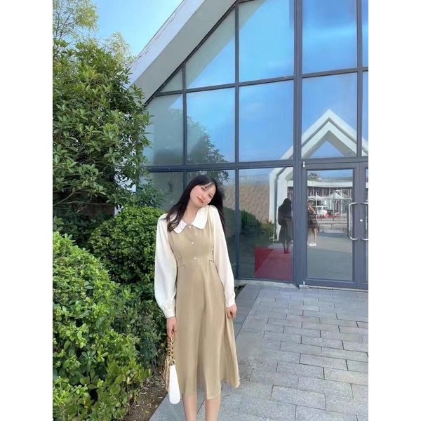 Đầm Dài Tay Váy Dài Tay Sơ Mi Thắt Eo Hàng Quảng Châu Siêu Đẹp (Ảnh Thật Ở Cuối) | BigBuy360 - bigbuy360.vn