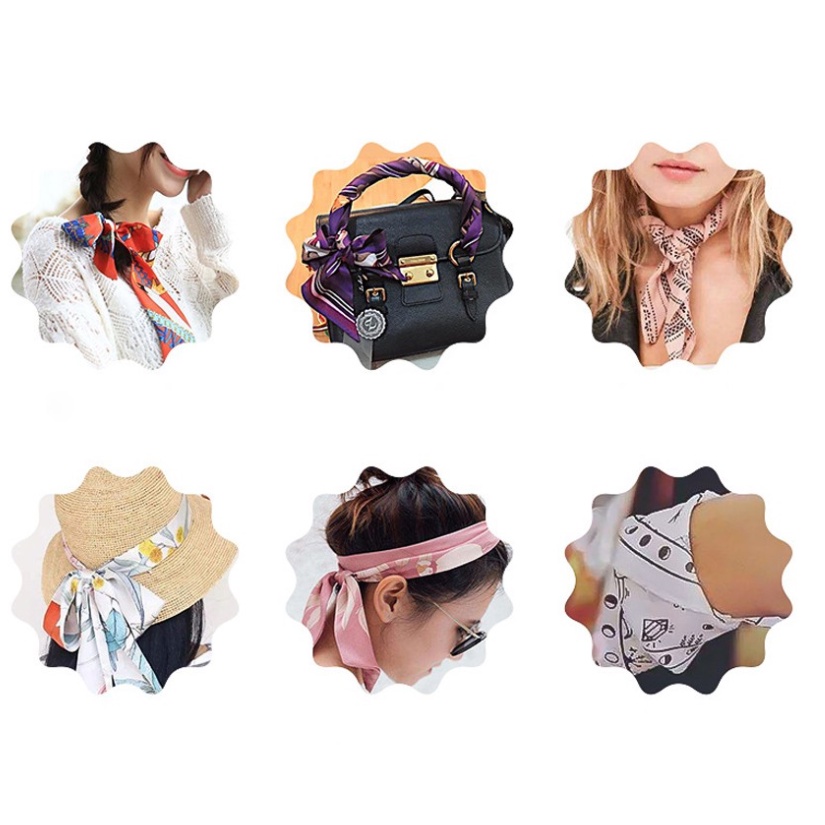 Khăn lụa quấn túi LEVAN khăn đa năng cột tóc tạo điểm nhấn siêu xinh KHAN1K.0001