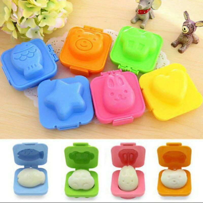 Set 8 hoặc 6 khuôn bento làm cơm ép, đậu hũ non yến mạch cho bé ăn dặm