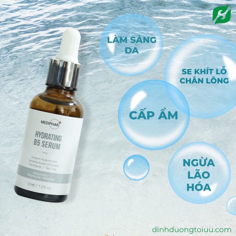 Mediphar Hydrating B5 Serum 30ml - Phục Hồi Cấp Nước, Dưỡng Sáng Da