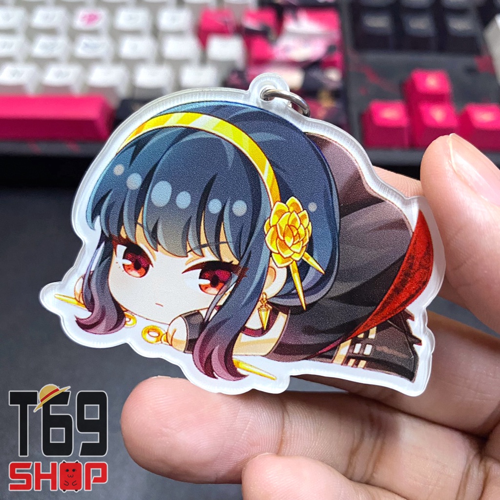 Móc khóa mica anime Spy x Family in 2 mặt khác nhau (Loại cao cấp - Hình in ép giữa 2 mặt mica)