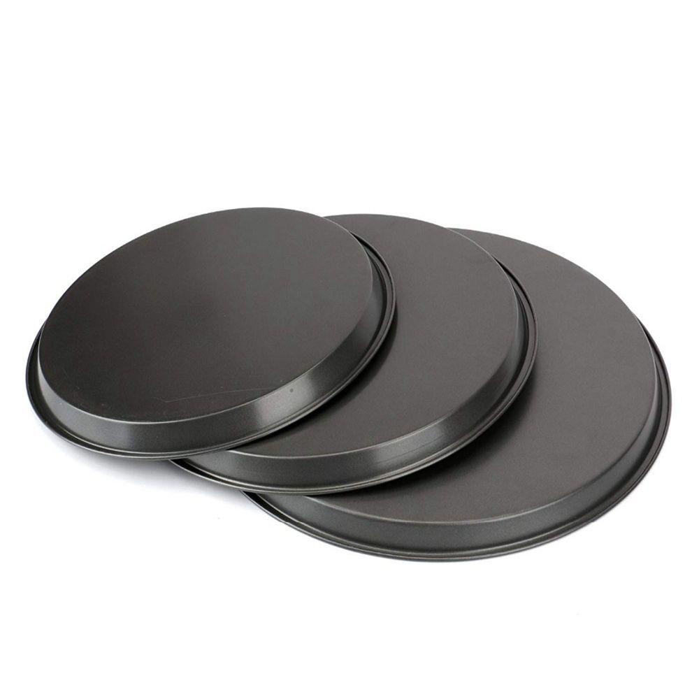 Khuôn Làm Bánh Pizza Hình Tròn Bằng Thép Carbon Chống Dính Tiện Dụng Cho Gia Đình