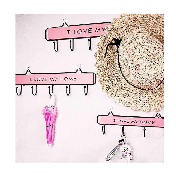 Móc Gỗ Treo Tường Decor I LOVE MY HOME 4 móc 29cm  TPL100