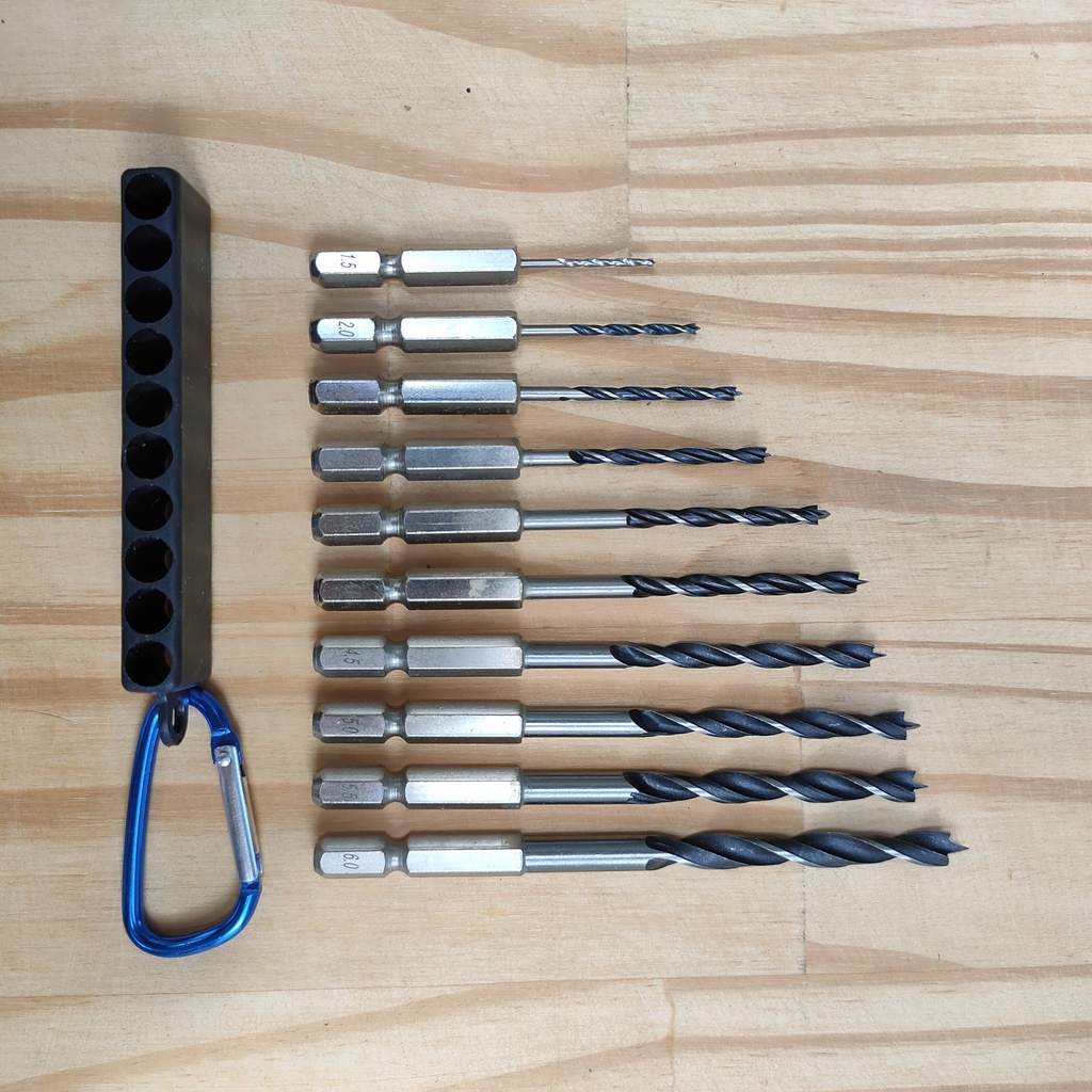 [Nhiều Combo] Mũi Khoan Khoét Gỗ Alu Mica Đầu Đinh - Định Tâm Cực Tốt - Hàng Xuất Nhật - Tặng Đế