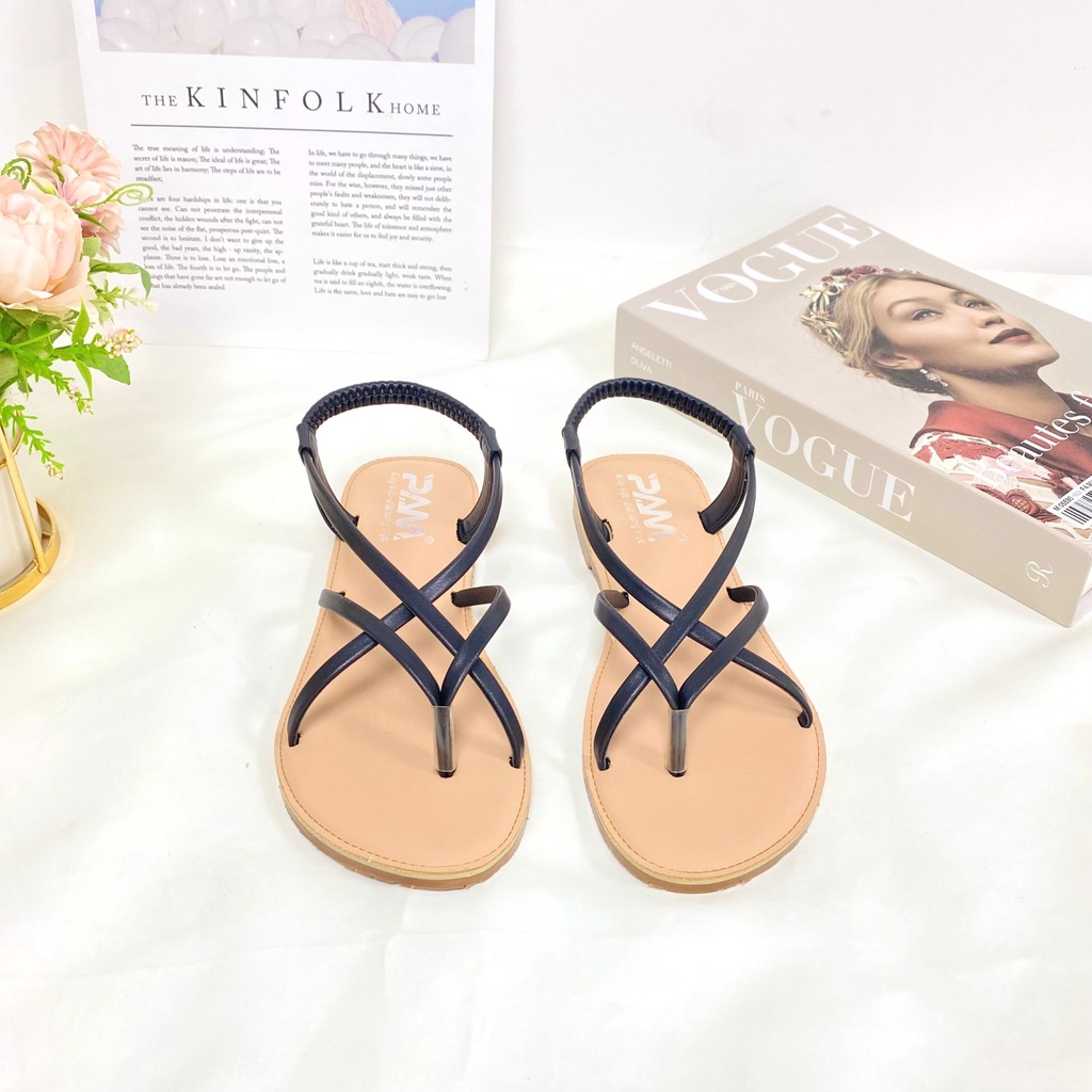 Giày Sandal Đế Bệt PAM Giày Việt - Chất Lượng Việt Quai Chéo Màu Sắc Trang Nhã Cao Cấp Êm Ái - SDBT901 - Size 35-39