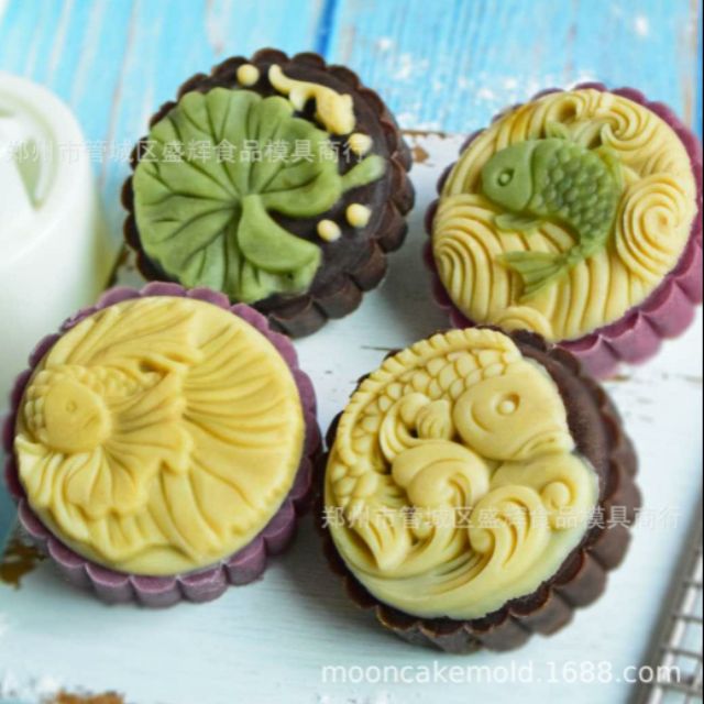 Khuôn trung thu 4 mặt cá 150gr - 200gr