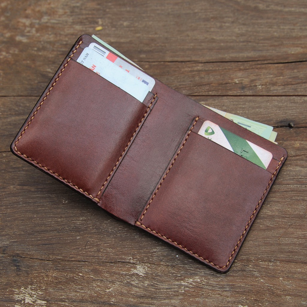Ví đứng nam - Da bò nhập khẩu - Đồ da Handmade VI300