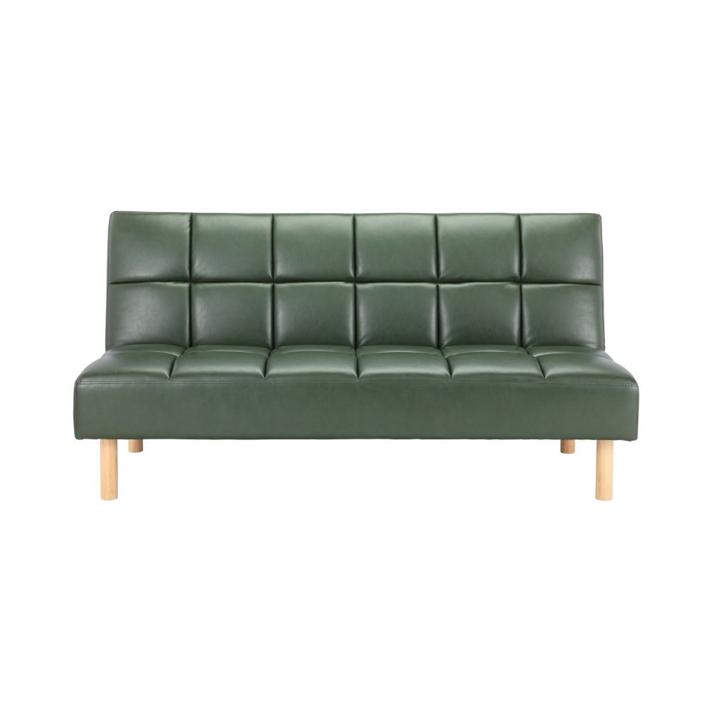 Sofa Giường Da Tổng Hợp RESTY 165x81x84 cm Màu Xanh lá