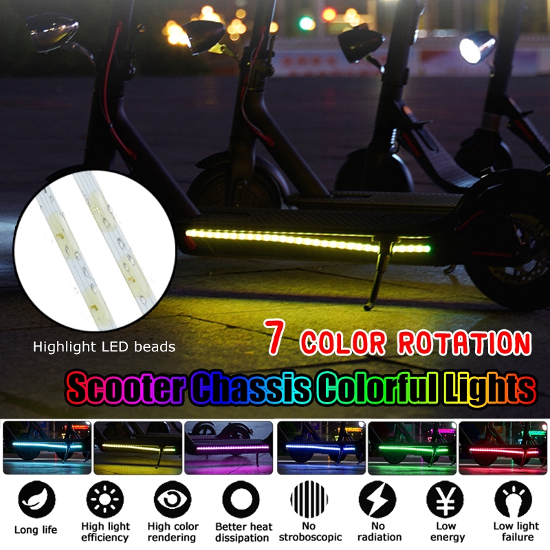 LED Strip Flashlight Bar Lamp For Xiaomi M365/M187 Electric Scooter Night Light