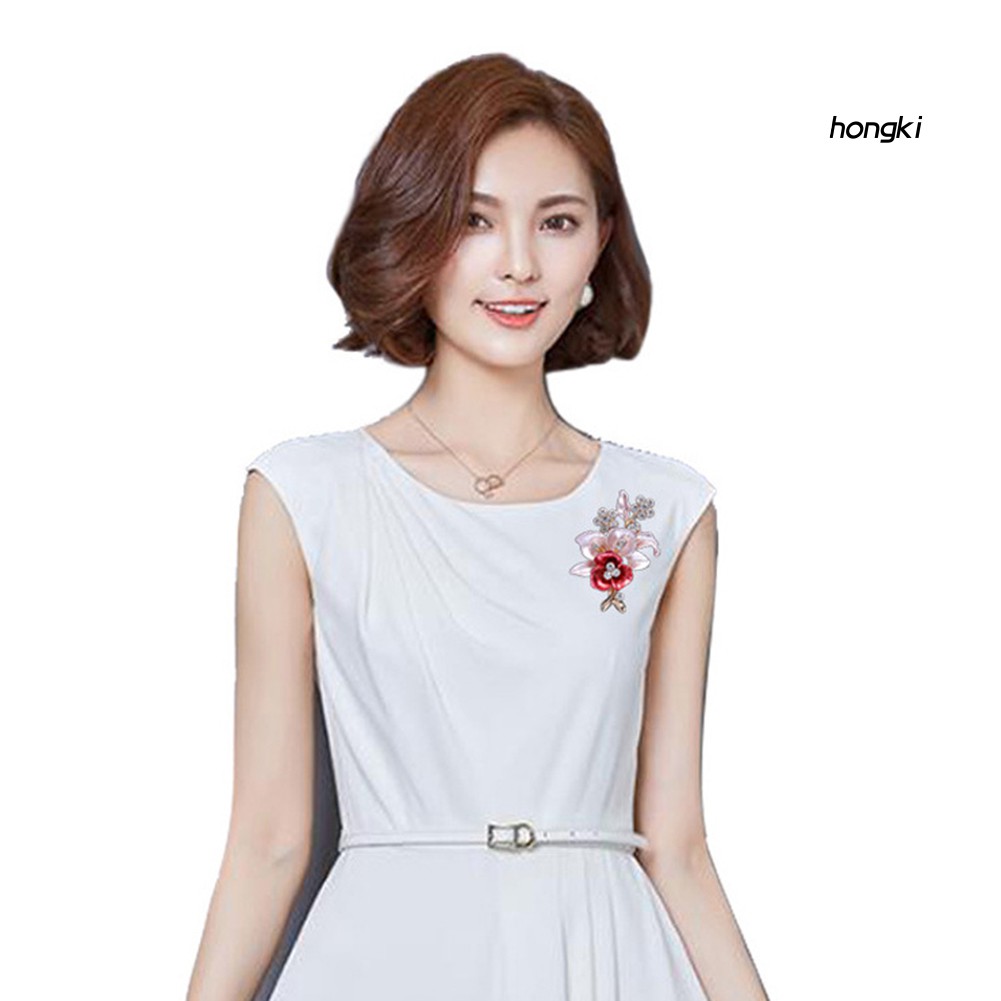 Ghim Cài Áo Hình Hoa Đính Kim Cương Giả Thời Trang Cho Nữ