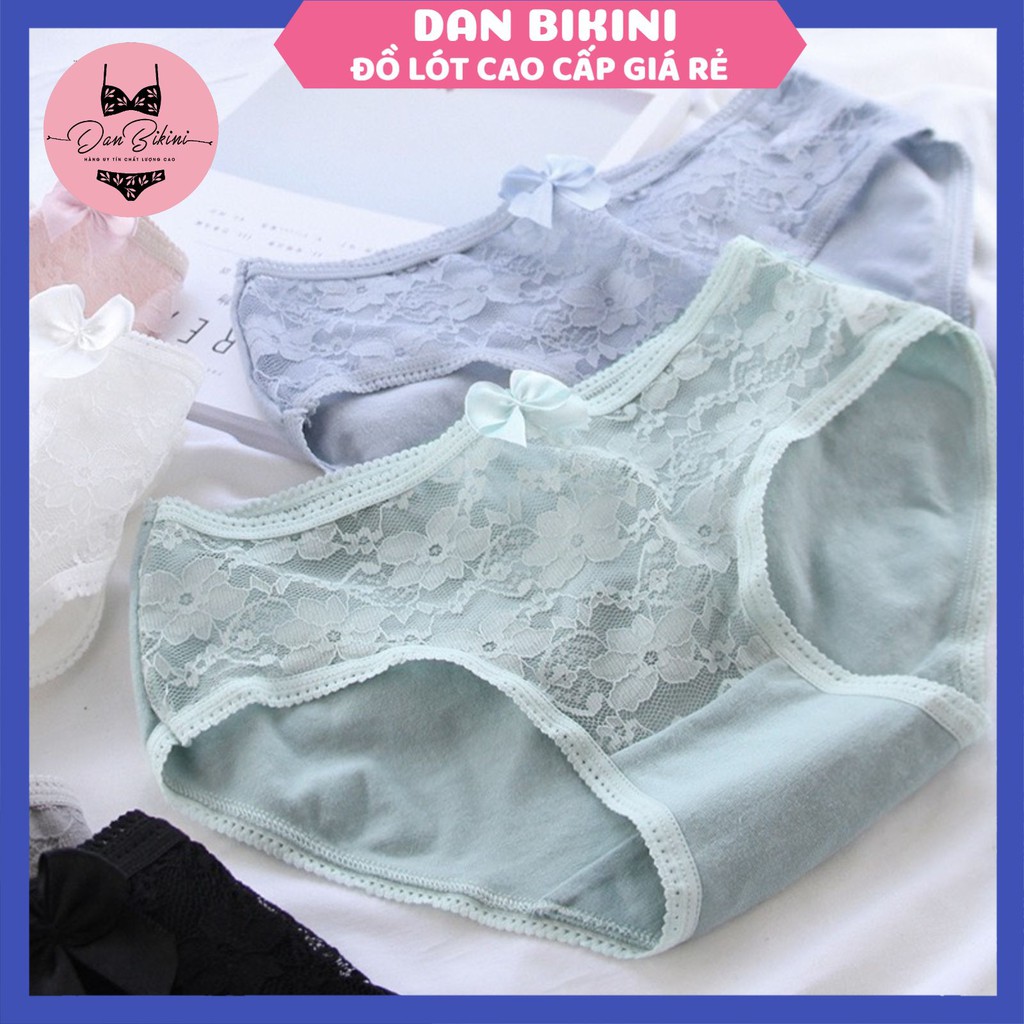 Quần Lót Nữ Cotton Phối Ren Hoa kháng khuẩn cạp ôm trẻ trung quyến rũ mẫu 8031