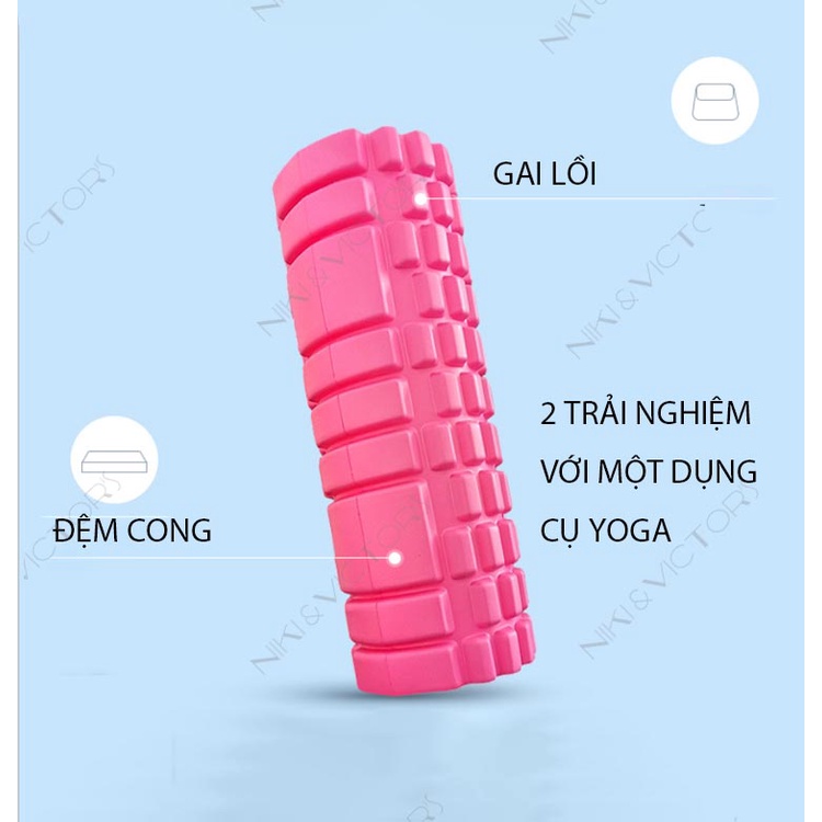 Con Lăn Massage Tập Gym Dãn Cơ Sau Tập Gym Yoga Hàng Chuẩn Cao Cấp 45cm Massage Foarm Roller Thư Giãn Cơ