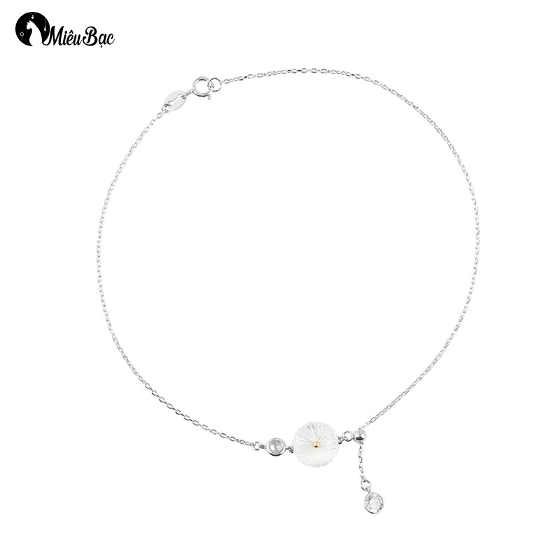 Lắc chân bạc nữ MIÊU BẠC cúc họa mi chất liệu bạc S925 phụ kiện trang sức nữ L500132