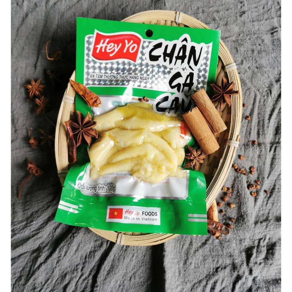 Chân Gà Cay Hey Yo (Chili Chicken Feet) 80Gr - Món Ngon Mỗi Ngày Nguyên liệu được nhập khẩu từ Nước ngoài