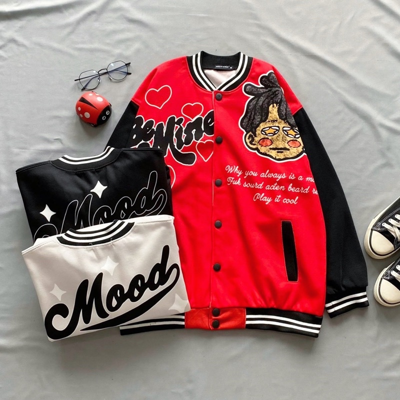 Áo khoác bomber nam nữ in hình unisex full 2 mặt