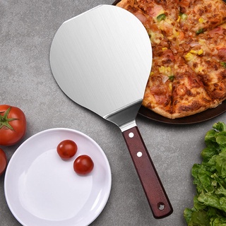 Khay Nướng Bánh Pizza Bằng Thép Không Gỉ Với Tay Cầm Gỗ Có Thể Tháo Rời