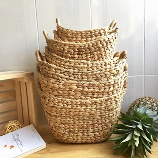 Giỏ, Sọt thuyền lớn Handmade lục bình có 3 size - HOKO